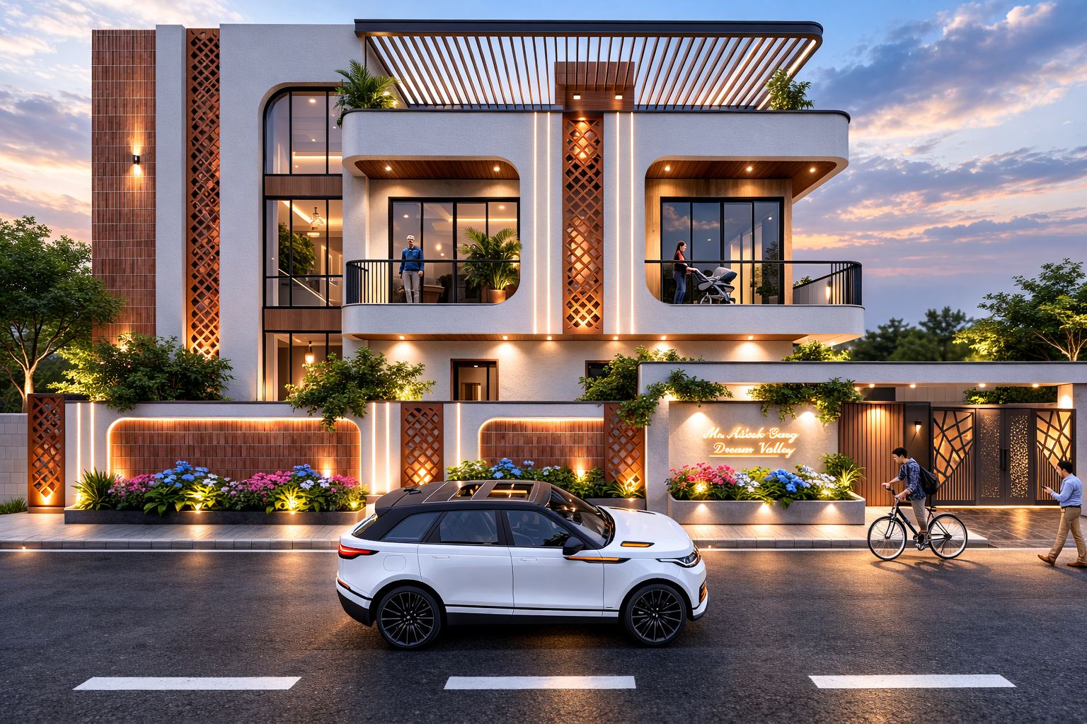 Modern villa exterior for Mr. Adesh Garg