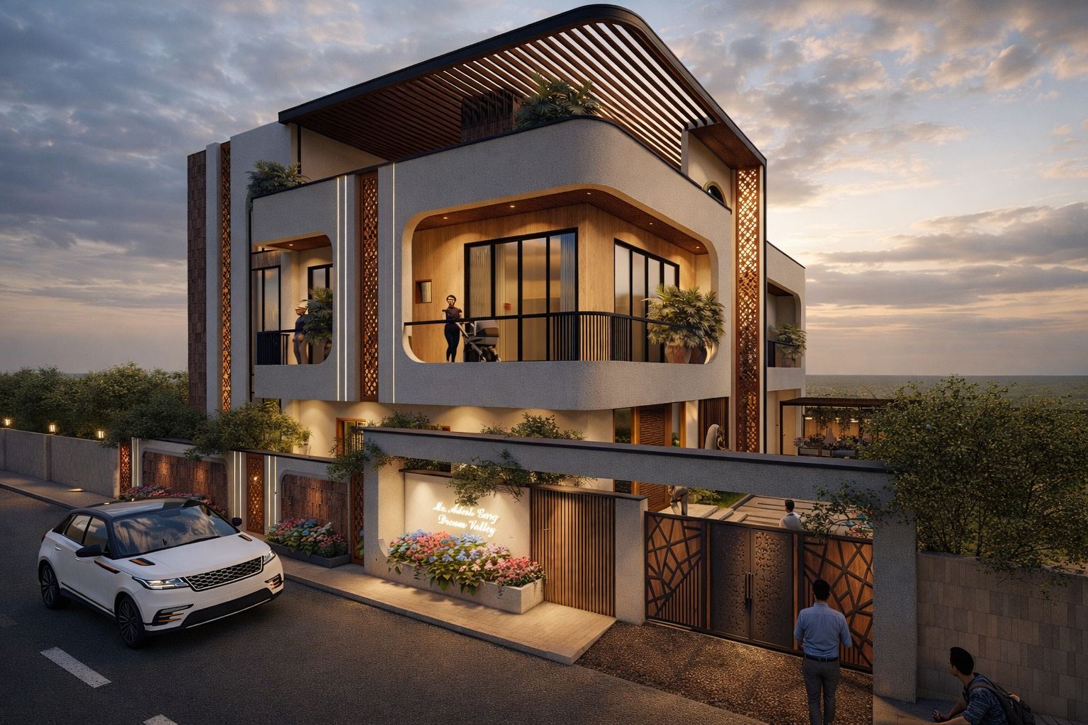 Architectural drawing and model