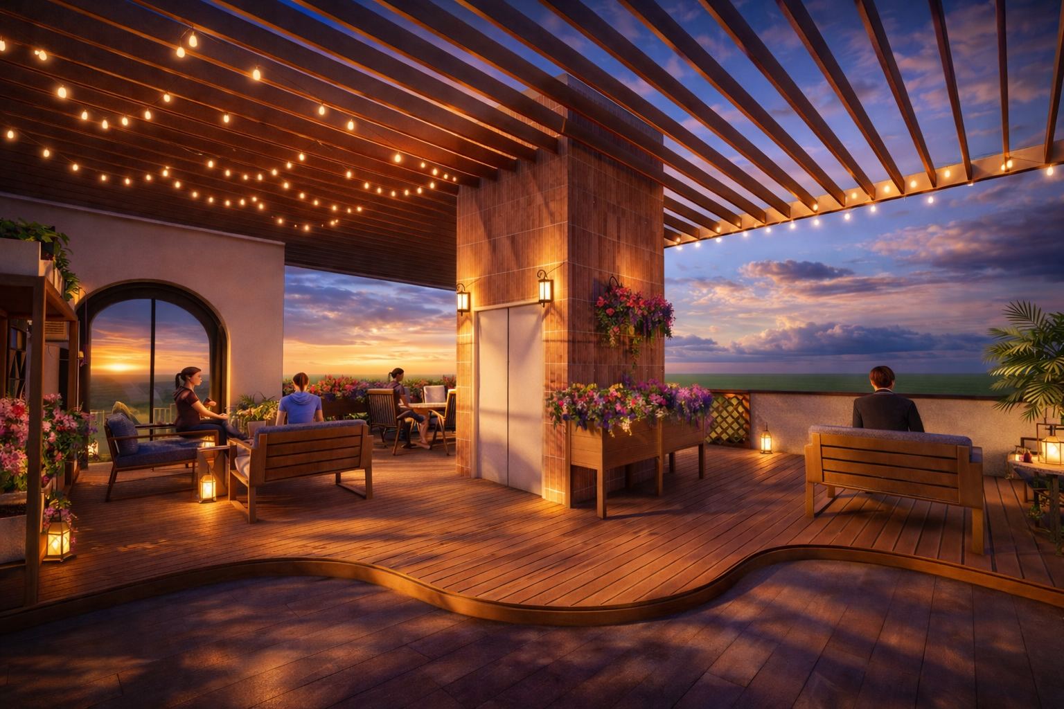 Rooftop terrace design